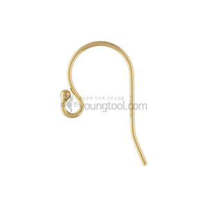 14K 옐로우 골드필드 볼 낚시고리 장식 (0.66T x 20.0 mm)