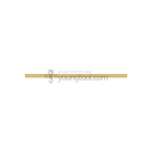 [수입구매대행] 14K 옐로우 골드필드 원형 민자 직선 튜브비즈 장식 (1.0T x 25.5 mm)