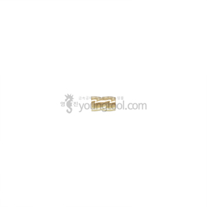 [수입구매대행] 14K 옐로우 골드필드 원형꽈베기형 민자 직선 튜브비즈 장식 (2.0T x 3 mm)