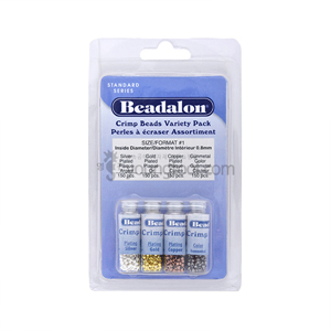 Beadalon 황동 클림프 비즈 #1 장식 (2.0 mm 세트/4색 도금)