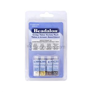 Beadalon 황동 튜브 클림프 비즈 #2 장식 (2.0 x 1.8 mm 세트/4색 도금)
