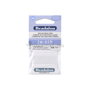 [수입구매대행] Beadalon 실크사 (White/2M)