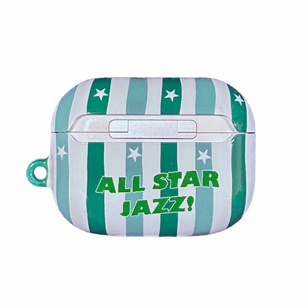 [AirPods Glossy Hard Case] Inner peace All-Star Jazz Green