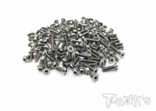 TWORKS TSSU-MP10E 64 Titanium Screw set ( UFO Head ) 141pcs.( For Kyosho MP10E )