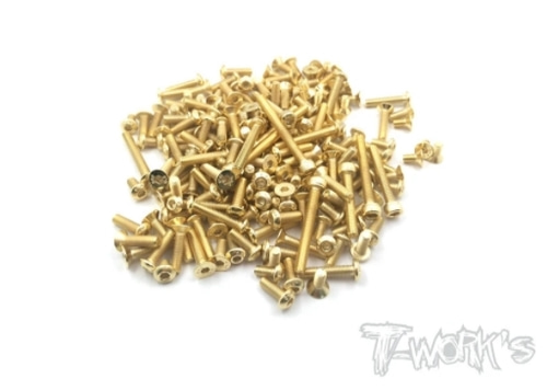 입고완료 TWORKS GSS-MP10E Gold Plated Steel Screw Set 146pcs. ( For Kyosho MP10E )