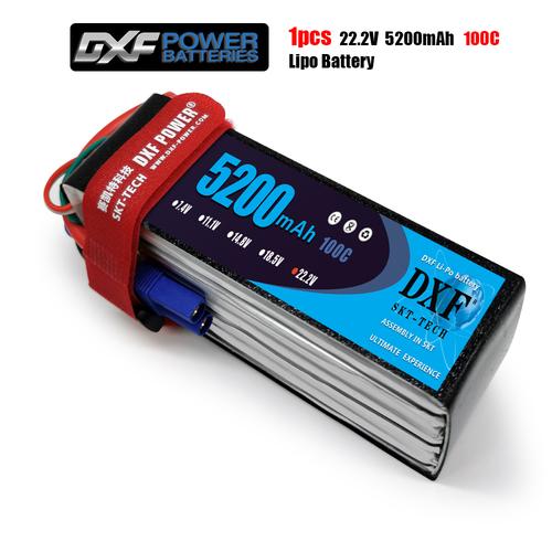 DXF 6S 22.2V 5200mah 100C-200C Lipo 배터리135MM 44MM 61MM