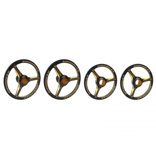 Alu Set-Up Wheel For 1/8 On-Road Cars Black Golden (4) AM-171008