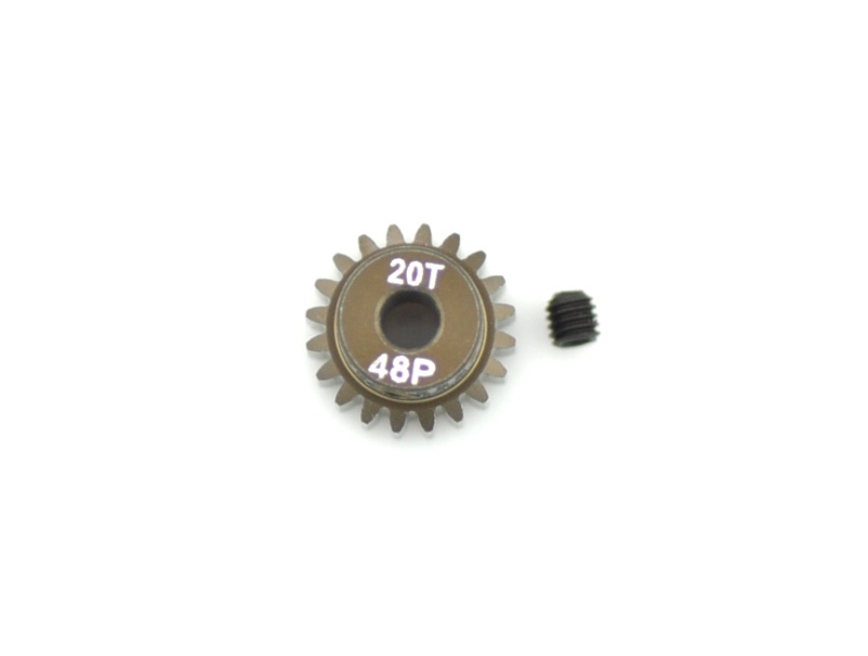 Motor-pinion alu hard  48P / 20T  (SER120158)