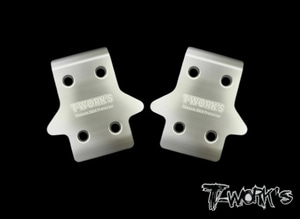 매장입고 TWORKS  TO-235-MBX8 Stainless Steel Front Chassis Skid Protector ( Mugen MBX8/Mugen MBX8 ECO ) 2pcs.