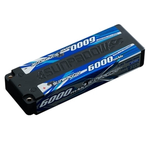 SUNPADOW 6000mAh-2S2P-7.4V-120C  60C Lipo 배터리 긴 팩