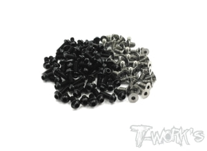 TASSU-A800MMX 64 Titanium &amp;7075-T6 (UFO Head) Black Screw set 93pcs.(For Awesomatix A800MMX )