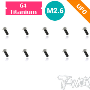 TSS-2606U 2.6mm x 6mm 64 Titanium Hex. Socket UFO Head Screw 10pcs.