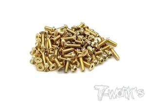 GSSU-T4F&#039;21 Gold Plated Steel UFO Screw Set 94pcs. ( For Xray T4F&#039;21 )