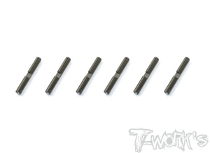 TWORKS TO-258-T Hard Coated 7075-T6 Alum. Diff Cross Pin 6pcs ( TEKNO NB48 2.0 )