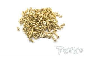 TWORKS GSS-T4&#039;21 Gold Plated Steel Screw Set 117pcs. ( For Xray T4&#039;21