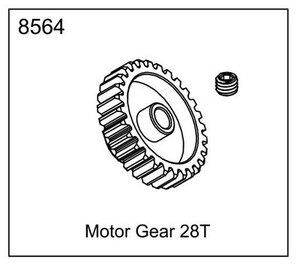 EX-07 MOTER GEAR 28T #8564 1/8 사용가능