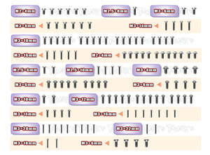 TWORKS TSSU-RC10B6.4 64 Titanium Screw set ( UFO Head ) 122pcs.( For Team Associated RC10 B6.4 )