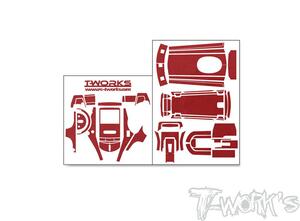 Red TS-072MR Metal Chrome Radio Skin Sticker ( For Futaba T3PV ) 4 Color