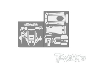 White TS-072W 3D Graphite Radio Skin Sticker ( For Futaba T3PV ) 6colors