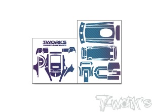 purple TS-072C 3D Graphite Radio Skin Sticker ( For Futaba T3PV ) 6colors