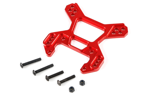 LT New CNC Metal 8mm Reinforced Front Damper Bracket (Red) #970651