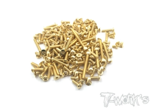 매장입고 TWORKS GSS-EB482.0 Gold Plated Steel Screw Set 138pcs. ( For TEKNO EB48 2.0 )