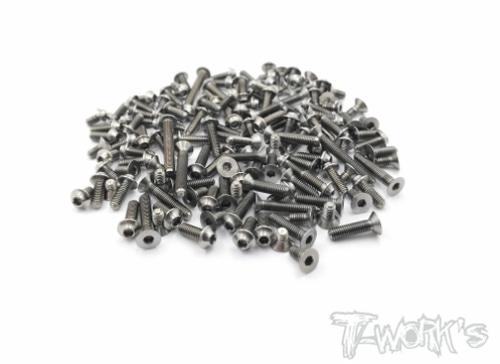 TWORKS TSSU-TLR22X-4 64 Titanium Screw set ( UFO Head ) 112pcs. ( For TLR 22X-4 )