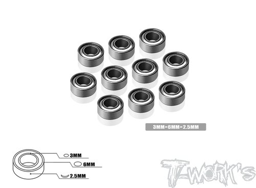 BB-3625-10 3x6x2.5mm 정밀 볼 베어링(10개)