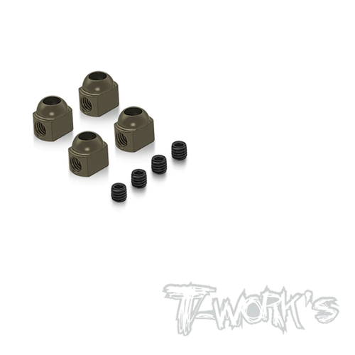 TWORKS TA-151 Hard Coated 7075-T6 1/8 Buggy Anti-roll Ball Collar ( 4pcs. )