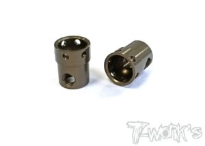 TWORKS TE-221-B74 7075-T6 Hard Coated Alum. CVA Center Drive Coupler( Team Associated RC10 B74/B74.1) 2pcs.