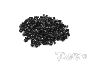 ASSU-A12 7075-T6 Black Screw set(UFO Head) 43pcs.( For Awesomatix A12 )