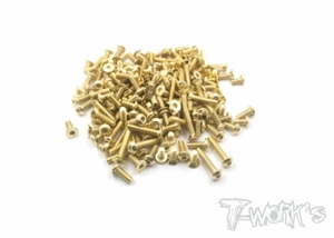 TWORKS GSS-TC01 Gold Plated Steel Screw Set 131pcs. ( For Tamiya Formula E Gen2 Car TC-01 )