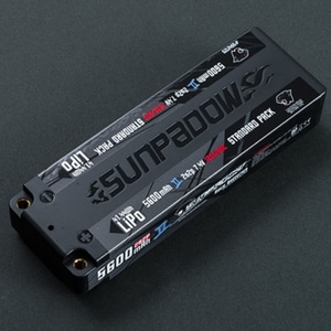 SUNPADOW 5600mAh-2S2P-7.4V-120C  60C Lipo 배터리 긴 팩