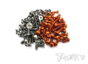 TASS-T4-20 64 Titanium &amp;7075-T6 Screw set 93pcs.(For Xray T4 2020)