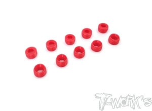 TWORKS TO-134-S POM Front Upright Adjust Nut Spacers 10pcs.( For Serpent )