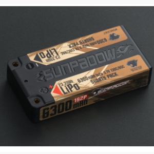 SUNPADOW 6300mAh-1S2P-3.7V-130C 65C Lipo 배터리 쇼티 팩