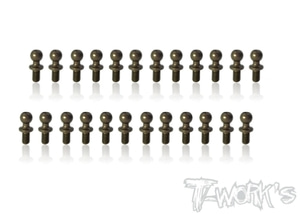 TWORKS TE-TC01-E 7075-T6 Hard Coated Alum.Ball End Set ( For Tamiya TC-01 ) 24pcs.