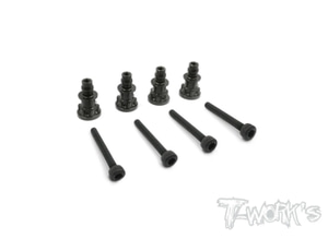 TWORKS TO-240-M Hard Coated 7075-T6 Alum. Shock Standoffs (For Mugen MBX7/7R/MBX8/Mugen MBX8 ECO) 4pcs.