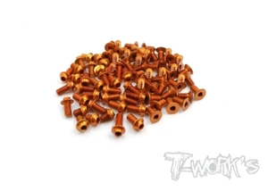 ASSU-T4F&#039;21 7075-T6 Orange / Black Screw set(UFO Head) 86pcs.( For Xray T4F&#039;21 )