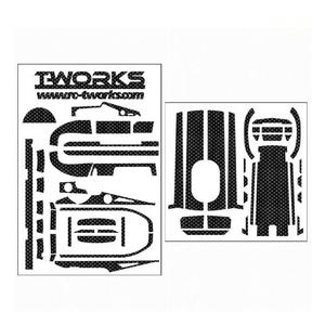 TWORKS Futaba 4PV Bright Surface Carbon Fiber Path Remote Control Sticker