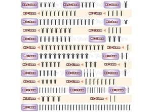 TWORKS TSSU-NT482.0 64 Titanium Screw set ( UFO Head ) 179pcs.(For TEKNO NT482.0)