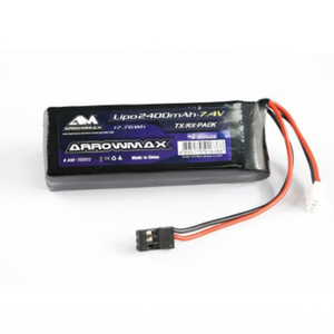 AM Lipo 2400mAh 2S TX/RX 7.4V Flat Pack AM-700912