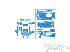 Blue TS-072B 3D Graphite Radio Skin Sticker ( For Futaba T3PV ) 6colors