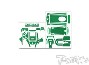 Green TS-072MG Metal Chrome Radio Skin Sticker ( For Futaba T3PV ) 4 Colors