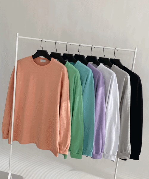[ man ] 소매 밴딩 오버핏 긴팔 티셔츠 7color