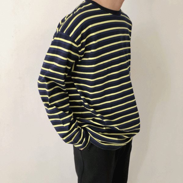 GR 로앙 오버핏 줄무늬 스트라이프 긴팔 티셔츠 ( 3color )
