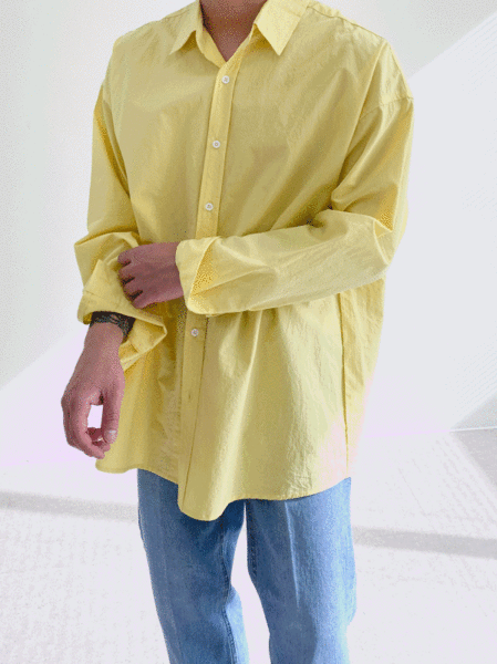 [ 5컬러 ] 컬러풀 피그먼트 워싱 오버핏 코튼셔츠