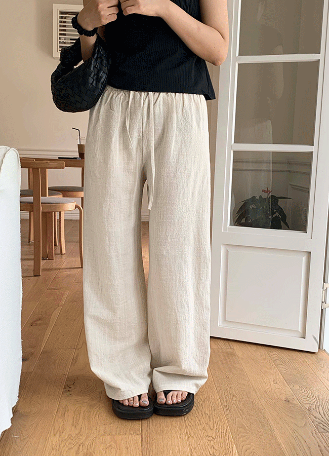 [Linen] Room wide pants (2color)