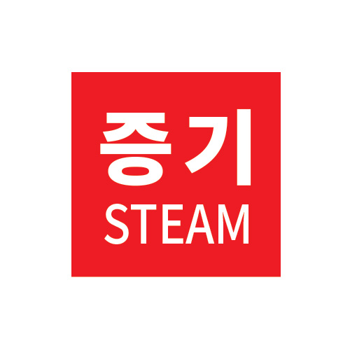 배관표지_증기STEAM_80x80,산업표지판,안전표지판,표지판,위험표지,금지,경고표지,재해표지,예방표지,문자표지