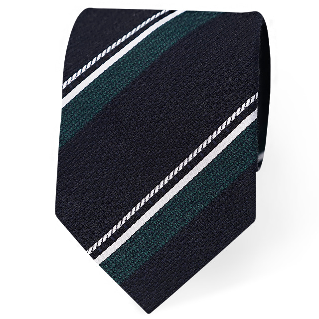 Elbon Dark Stripe Wool Silk 100% - Navy